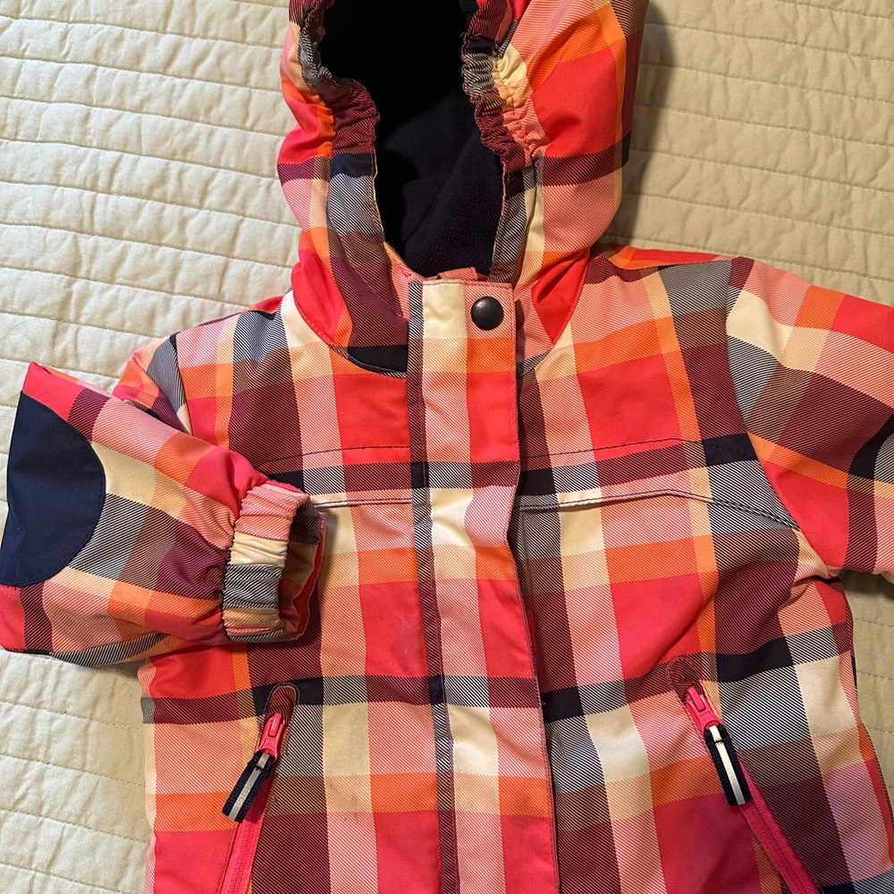Cat & Jack Multicolor Plaid Raincoat with Hood